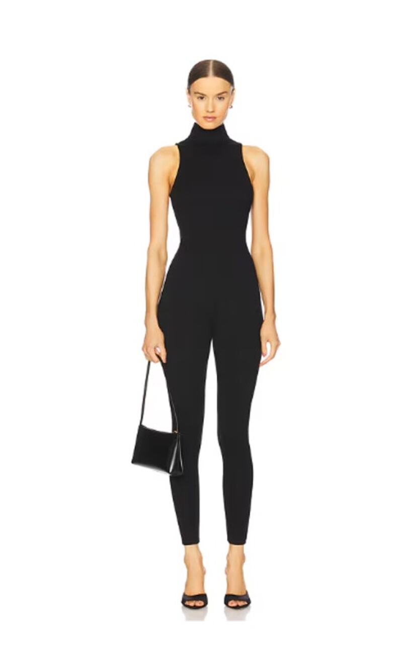 Lovers and Friends Ryann Mock Neck Jumpsuit Black Size XL